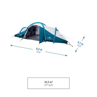 Tienda de campaña familiar 8 personas hinchable Quechua