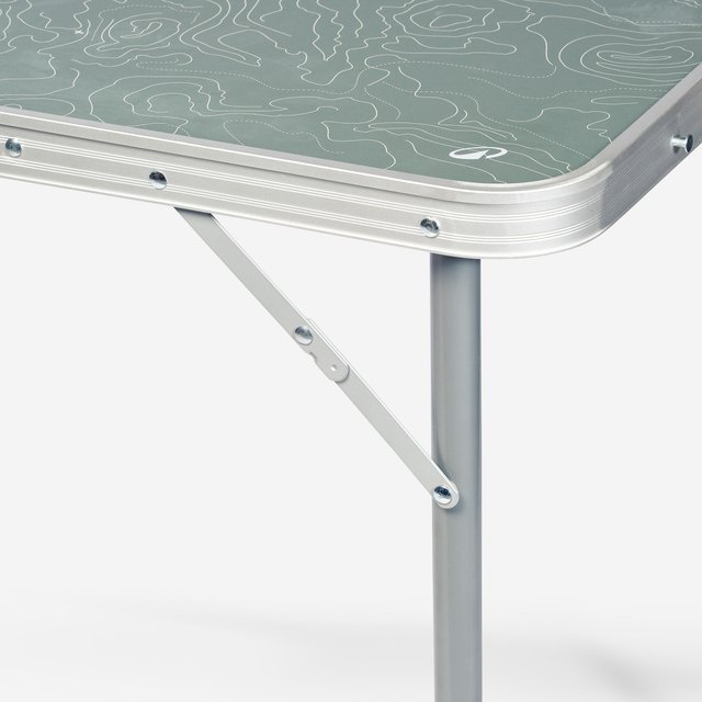 Mesa plegable de camping, 4 a 6 personas, verde