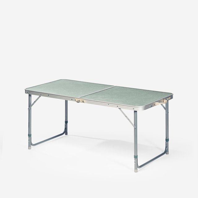 Mesa plegable de camping, 4 a 6 personas, verde