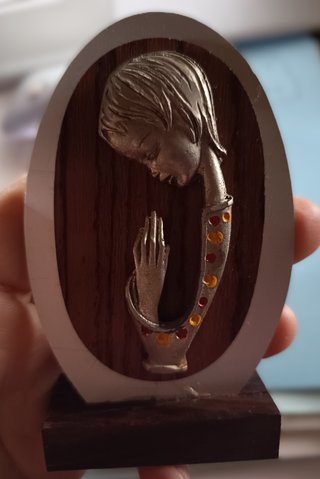 Icona religiosa artigianale cesellata a mano