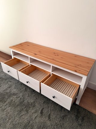 Mueble TV IKEA HEMNES Blanco 148cm