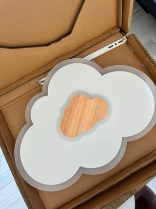 Lámpara LED infantil nube con mando