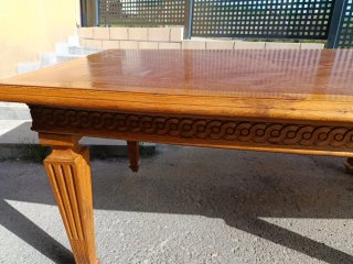 Mesa antigua de roble artesanal comedor o despacho