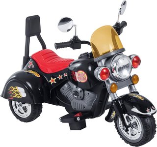 Mini Moto Eléctrica para Niños de 37-72 Meses 3 Ruedas Batería 6V PP Hierro, Velocidad 2.5Km/H, 92×53×67Cm