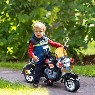 Mini Moto Eléctrica para Niños de 37-72 Meses 3 Ruedas Batería 6V PP Hierro, Velocidad 2.5Km/H, 92×53×67Cm