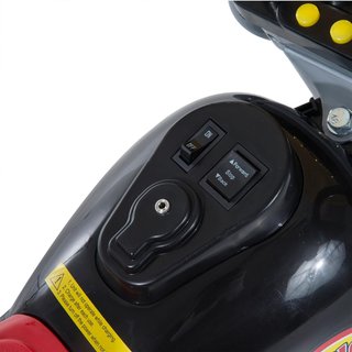Mini Moto Eléctrica para Niños de 37-72 Meses 3 Ruedas Batería 6V PP Hierro, Velocidad 2.5Km/H, 92×53×67Cm