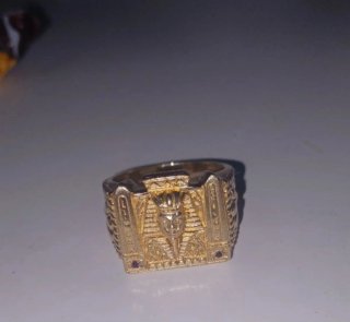 Anillo Oro 18k Egipcio con Rubíes