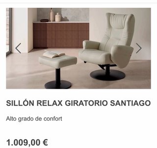 Butaca relax piel beige