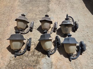 Farol exterior negro metal y plastico