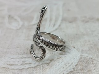 Anillo Plata 925 Serpiente Ajustable