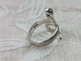 Anillo Plata 925 Serpiente Ajustable