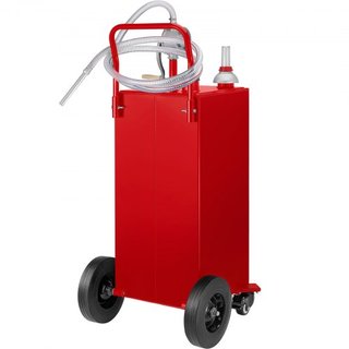 Caddy de Combustible de 30 Galones, Tanque de Almacenamiento de Gas & 4 Ruedas, con Bomba de Transferencia Manual, Contenedor de Combustible de Gasolina y Diésel para Autos, Cortadoras de Césped, ...