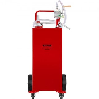 Caddy de Combustible de 30 Galones, Tanque de Almacenamiento de Gas & 4 Ruedas, con Bomba de Transferencia Manual, Contenedor de Combustible de Gasolina y Diésel para Autos, Cortadoras de Césped, ...