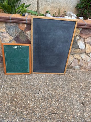2 Pizarras Madera 65x96 y 45x55
