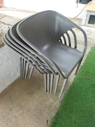 Sillas de terraza grises (pack de 10