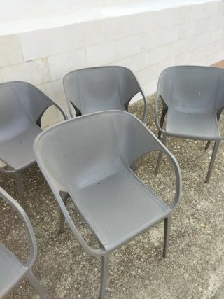 Sillas de terraza grises (pack de 10
