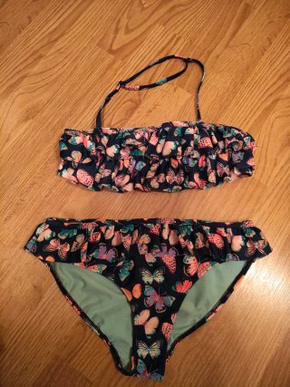 Bikini HyM niña mariposas talla 10