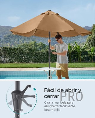 Sombrilla de jardín de 300cm - Songmics