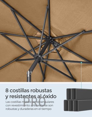 Sombrilla de jardín de 300cm - Songmics