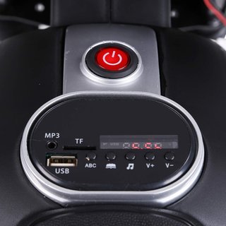 Moto Eléctrica para Niños de 6V con Ruedecillas, Faros y Música, en PP y Metal, 105X52.3X62.3 Cm, Rojo