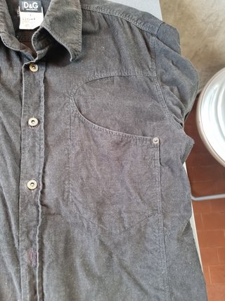 Dolce & Gabbana Camicia Velluto Nero