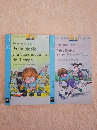 LOTE DE 9 LIBROS DE PABLO DIABLO (azules)