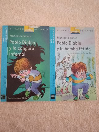 LOTE DE 9 LIBROS DE PABLO DIABLO (azules)