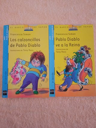LOTE DE 9 LIBROS DE PABLO DIABLO (azules)