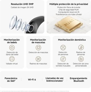 Xiaomi C302 cámara 3MP 2K giro 360° privacidad