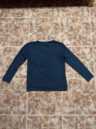 Camiseta manga larga hombre negro