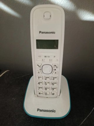 Teléfono Inalámbrico Panasonic Blanco y Azul