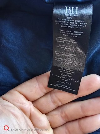 Chaqueta de cuero Pedro del Hierro azul