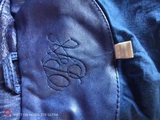 Chaqueta de cuero Pedro del Hierro azul