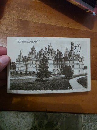 Cartolina d'epoca Castello Chambord 1917