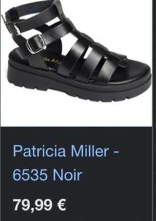 Sandalias Patricia Miller Piel Negras