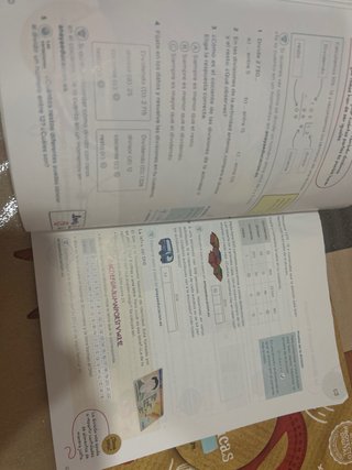 Libros matemáticas 1 y 2 quinto primaria