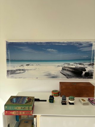 Cuadro Decorativo Playa Madera - Impecable!