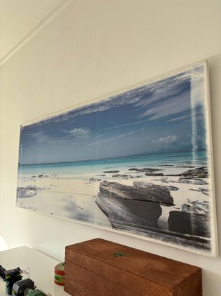 Cuadro Decorativo Playa Madera - Impecable!