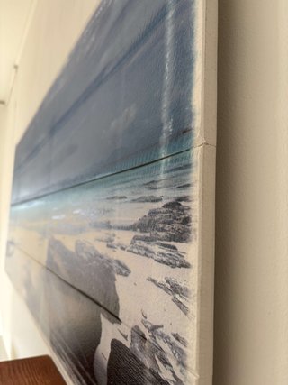 Cuadro Decorativo Playa Madera - Impecable!