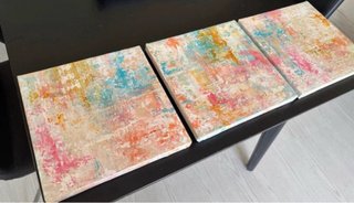 Set 3 Cuadros Abstractos Decorativos.