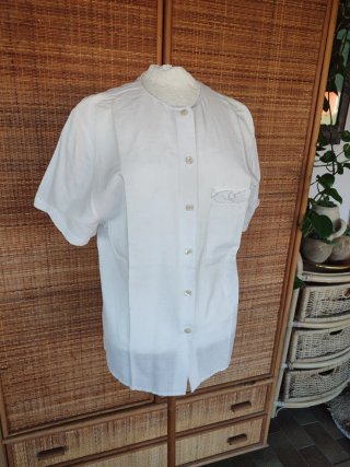 Camicia Luisa Spagnoli cotone e lino bianca