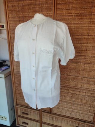 Camicia Luisa Spagnoli cotone e lino bianca