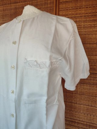 Camicia Luisa Spagnoli cotone e lino bianca