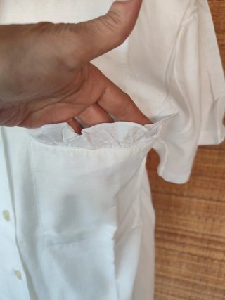 Camicia Luisa Spagnoli cotone e lino bianca