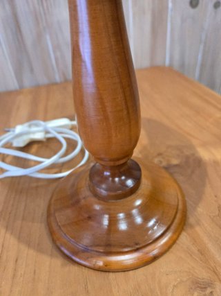 Pareja Lámparas Madera y Tela