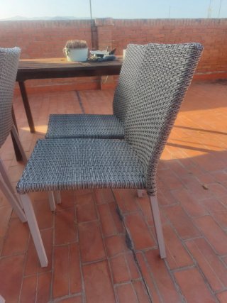 Sillas de terraza exterior ratán jardin