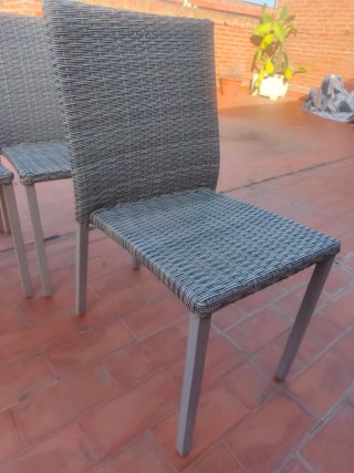 Sillas de terraza exterior ratán jardin