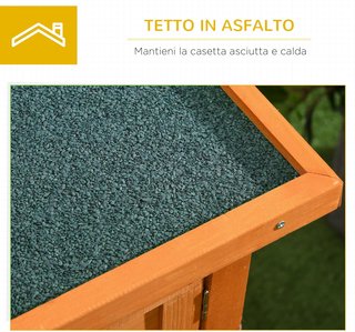 Jaula para Conejos Casa de Exterior de Madera de Abeto, 90X45X65Cm