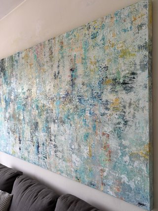 Cuadro abstracto. Pintado a mano. Grande