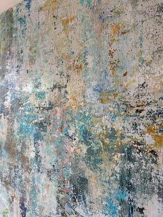 Cuadro abstracto. Pintado a mano. Grande